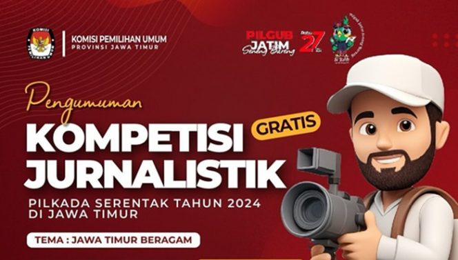 Flyer Kompetisi Jurnalistik KPU Jatim (Sumber: Instagram @kpu_jatim)