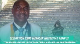 Gambar Transaksi Seksual Untuk Dapat Nilai Mata Kuliah Dari Dosennya, Sextortion Yang Merusak Integritas Kampus (Sumber: Grafis/Frensia)