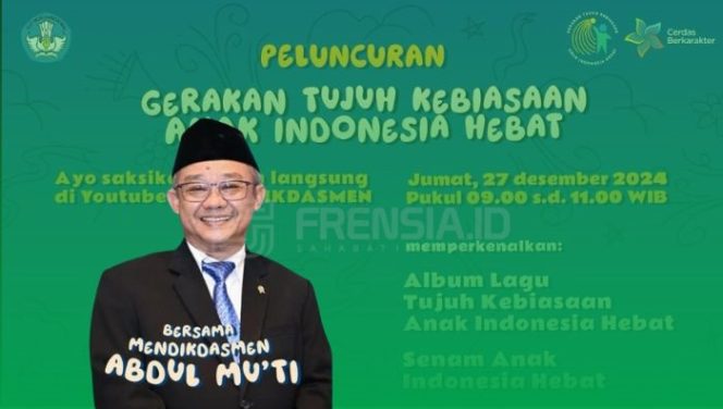 Peluncuran Gerakan 7 Kebiasaan Anak Indonesia Hebat (Sumber: Instagram @Kemdikdasmen)