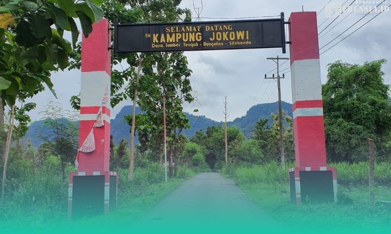 Gambar Unik, Ada Gapura “Kampung Jokowi” di Situbondo (Sumber: Mashur Imam/Frensia)