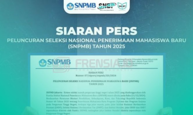 Gambar Siaran Pers Seleksi Nasional Penerimaan Mahasiswa Baru (SNPMB) Tahun 2024 (Sumber: Instagram @snpmb_id)