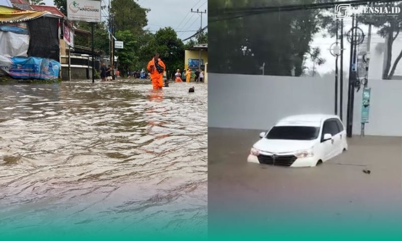 Gambar Mobil di Jalan Kaliurang Jember Terseret Arus Banjir (Sumber: Gita Pamuji/Frensia)