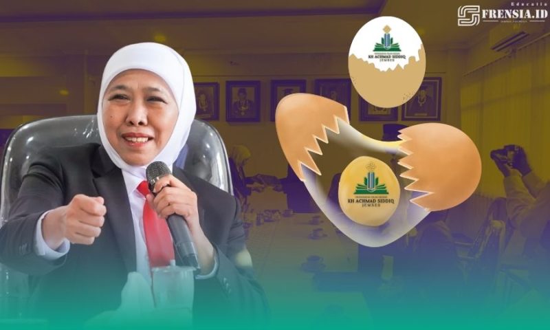 Gambar Pecah Telur! Ungkapan Khofifah Menyaksikan 3 Program Beasiswa Doktoral LPPD Lulus di UIN KHAS (Sumber Grafis Frensia)