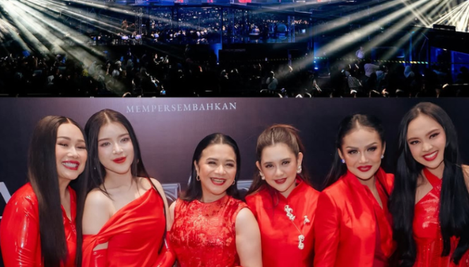 Foto dari kiri Titi DJ, Tiara Andini, Ruth Sahanaya, Ziva Magnolya, Krisdayanti dan Lyodra Ginting (Sumber: Instagram LyodraOfficial)