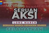 Gambar Beredar! Seruan Aksi Penolakan Tambak Udang Desa Kepanjen Jember, Diinisiasi PMII (Sumber: Poster PMII Jember)