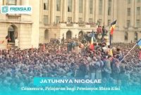 Ilustrasi gambar "Jatuhnya Nicolae Ceausescu, Pelajaran bagi Pemimpin Masa Kini" sumber media X 