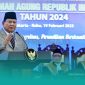 Gambar Presiden Prabowo Subianto menghadiri Sidang Istimewa Laporan Tahunan Mahkamah Agung Republik Indonesia Tahun 2024 yang digelar di Gedung Mahkamah Agung, Jakarta, pada Rabu, 19 Februari 2025. (Sumber: BPMI Setpres/Cahyo)
