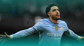 Selebrasi Omar Marmoush usai Mencetak Gol ke Gawang Newcastle (Sumber: Tangkapan Layar Manchester EveningNews/AFP)