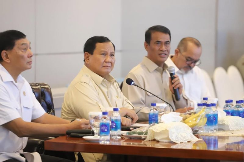 Prabowo mengunjungi kementerian pertanian (Sumber: Foto Instagram Andi Amran Sulaiman)