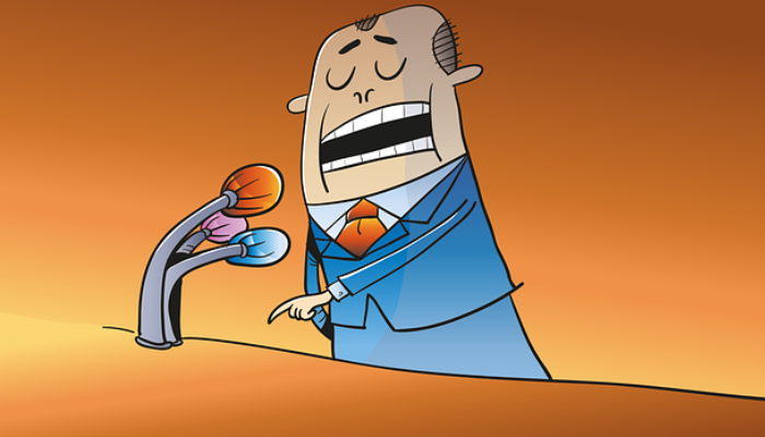 ilustrasi seorang politisi menyampaikan visi misinya (sumber: Pixabay)