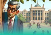Gambar Gaji Melimpah! Banyak Profesor Kampus Tak Bernyali di Ruang Publik (Sumber: Frensia Grafis/AI)