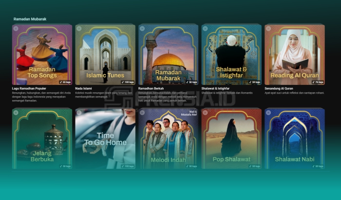 Tangkapan Layar Musik YouTube Playlist Ramadan Mubarak (Sumber: YouTube)