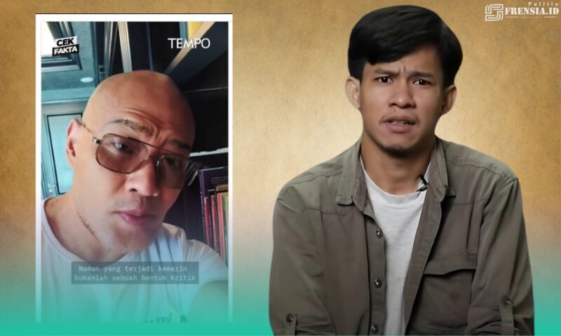 Gambar Tentang Protes RUU TNI, Komentar Deddy Corbuzier Dianggap Keliru Frensia.id (sumber: Tangakapan Layar @tempo_cekfakta)
