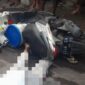 Pemotor yang gagal mendahului truk (Sumber foto: istimewa)