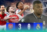 Gambar Real Madrid: Sang Juara 15 UCL, Dipermalukan Arsenal! (Sumber: Grafis Frensia)