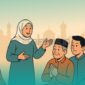 Ilustrasi Silaturahim Saat Lebaran (Sumber: Generated AI)