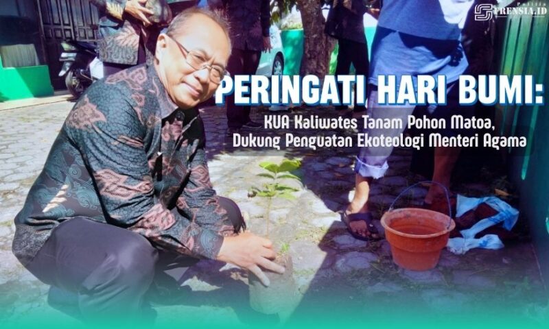 Gambar Kepala KUA Kaliwates Peringati Hari Bumi: KUA Kaliwates Tanam Pohon Matoa, Dukung Penguatan Ekoteologi Menteri Agama (Sumber: Grafis Frensia)
