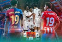 Flyer Skor Real Madrid Lawan Real Sociedad dan Semifinal Barcelona vs Atletico Madrid (Sumber: WhatsApp Channel Real Madrid C.F dan FC Barcelona)