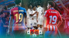 Flyer Skor Real Madrid Lawan Real Sociedad dan Semifinal Barcelona vs Atletico Madrid (Sumber: WhatsApp Channel Real Madrid C.F dan FC Barcelona)