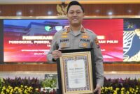 Kapolres Jember setelah mendapatkan penghargaan (Sumber foto: Istimewa)