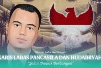 Gambar Garis Laras Pancasila dan Hudaibiyah: Jalan Damai Berbangsa (Sumber: Grafis Frensia)