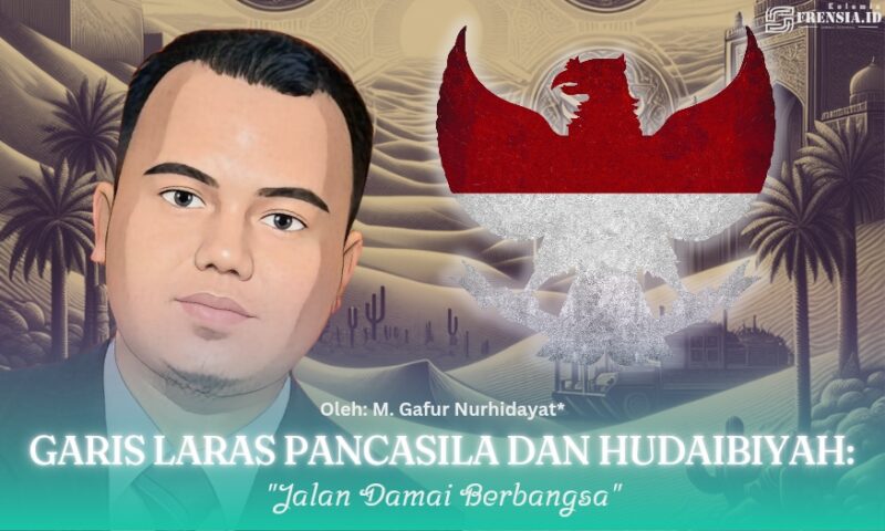 Gambar Garis Laras Pancasila dan Hudaibiyah: Jalan Damai Berbangsa (Sumber: Grafis Frensia)