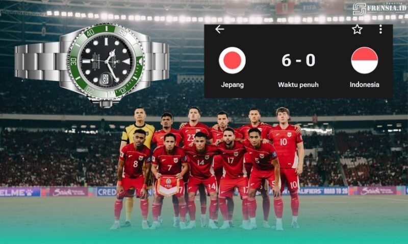 Gambar Dapat Rolex Malah Rilex, Timnas Dibantai Jepang (Sumber: Grafis Frensia)