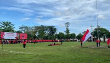 DPC PDIP Jember saat menggelar upacara (Sumber foto: Sigit)
