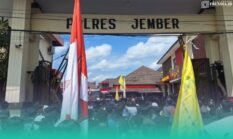Ratusan Demonstran Diizinkan Masuk Halaman Polres Jember, Massa Aksi Diharap Tak Merusak Fasilitas