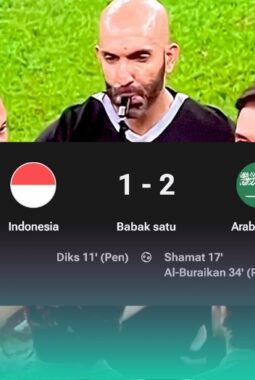 Babak Pertama: Indonesia Tertinggal 1-2 dari Arab Saudi, Penalti Firas Al Buraikan Jadi Pembeda
