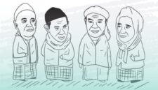 Ilustrasi Kiai dalam cover Buku 99 Kiai Kharismatik Indonesia 2 Karya KH. A. Aziz Masyhuri Terbitan Diva Press