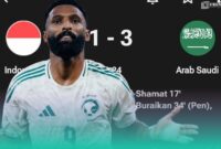 Gambar Lagi! Al Buraikan Buat Indonesia Keok 1-3 Ke Arab Saudi (Sumber: Frensia Grafis)