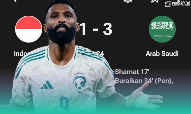 Gambar Lagi! Al Buraikan Buat Indonesia Keok 1-3 Ke Arab Saudi (Sumber: Frensia Grafis)