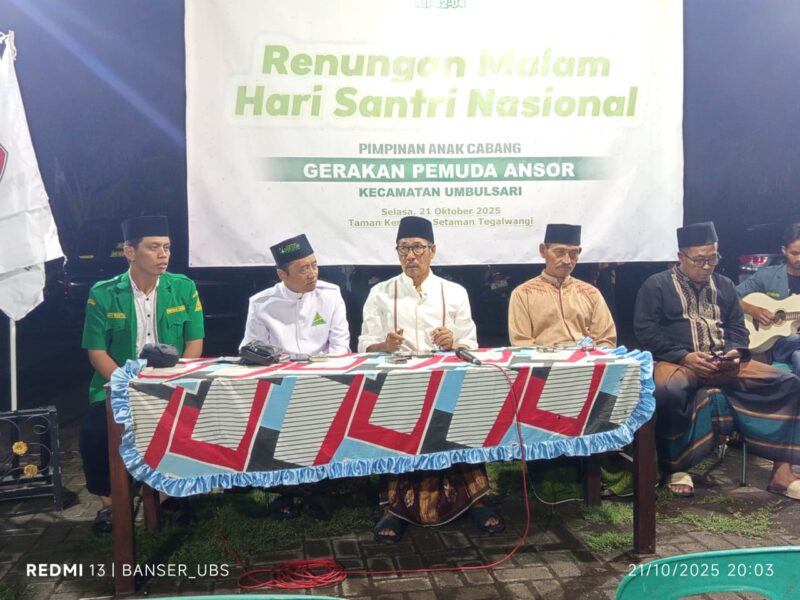 PAC GP Ansor Umbulsari Menggelar Renungan Malam HSN (Foto: Istimewa)