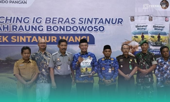 Bupati Bondowoso, Abdul Hamid Wahid, saat acara Launching Beras Sintanur Lembah Raung Bondowoso. (Foto: Istimewa).