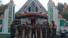 Satkoryon Banser Umbulsari PAM di Gereja Sidorejo (Foto: Istimewa)