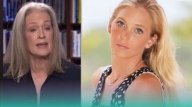 Gambar Penulis Yang Bantu Penyusunan Nobody's Girl Ceritakan Sulitnya Hidup Korban Epstein (Sumber: grafis Frensia/Democration Now!)