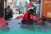 Mashudi, warga Desa Karangpring, Kecamatan Sukorambi, Jember, sedang memotong daun pandan (Foto: Fadli/Frensia).