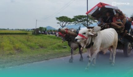 Pegon saat arak-arakan dari Balai Desa Sumberejo menuju Pantai Watu Ulo (Foto: Fadli/Frensia).