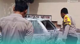 Polisi saat olah Tempat Kejadian Perkara (TKP) (Foto: Istimewa).