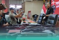 Polres Jember saat menggelar Konferensi Pers  kasus narkoba di Aula Rupatama, Mapolres Jember. (Foto: Fadli/Frensia). 