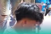 Penampakan pelaku saat tertangkap warga setempat (Foto: Istimewa). 