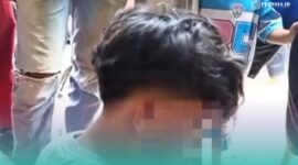 Penampakan pelaku saat tertangkap warga setempat (Foto: Istimewa). 