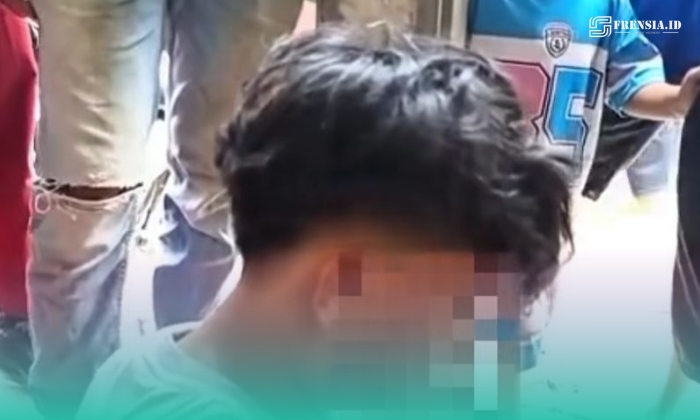 Penampakan pelaku saat tertangkap warga setempat (Foto: Istimewa). 