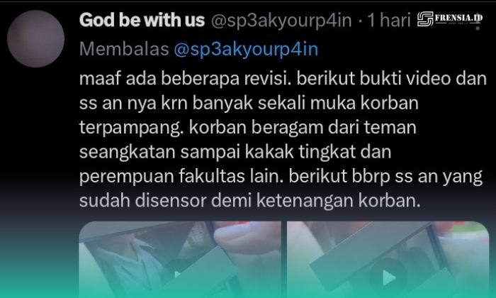Tangkapan layar dari akun media sosial X Formely Twitter, @ God Be With Us. 
