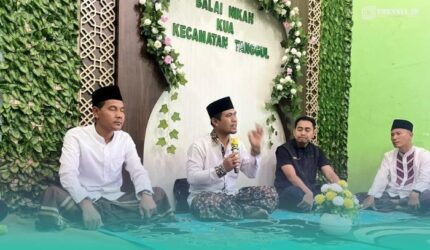 Kepala Kantor Urusan Agama, Kecamatan Tanggul, Jember, Mulyadi saat menyampaikan fokus pelayanan di Hari 100 Kerja (Foto: Istimewa).