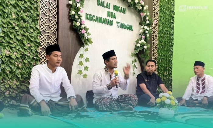 Kepala Kantor Urusan Agama, Kecamatan Tanggul, Jember, Mulyadi saat menyampaikan fokus pelayanan di Hari 100 Kerja (Foto: Istimewa). 