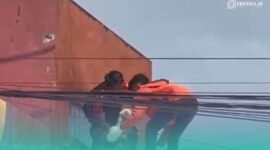 Korban yang tewas tersengat listrik saat dievakuasi Damkar Jember (Foto: Istimewa). 