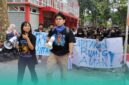 Massa aksi mahasiswa UNEJ saat melakukan aksi solidaritas pada korban pelecehan seksual di kampus (Foto: Fadli/Frensia). 