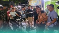 Korban saat dilerai oleh warga setempat usai terlibat perkelahian (Foto: Istimewa). 